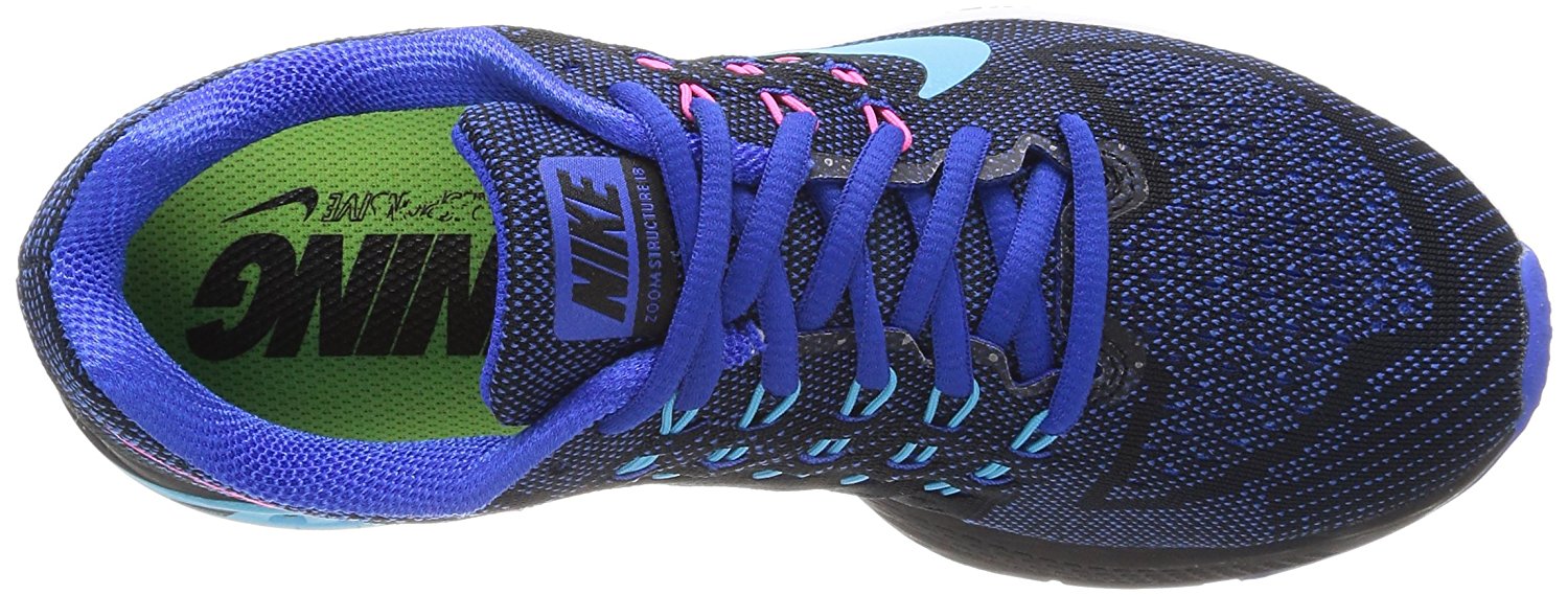 A top view of the Nike Air Zoom Structure running shoe