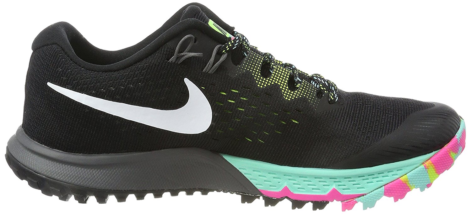 A side view of the Nike Air Zoom Terra Kiger 4 running shoe
