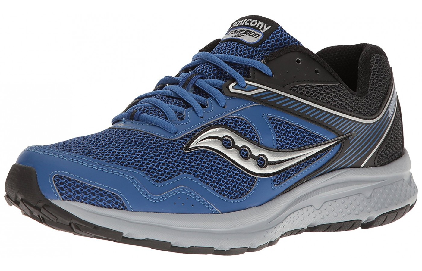New Mens Saucony Grid Cohesion 10 Running Shoe Style S25333-8 Slvr/Blue W127 pr 