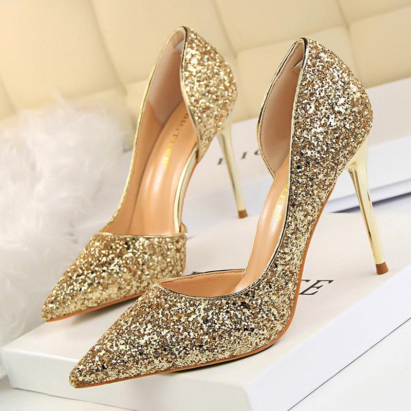 high heels with sparkles