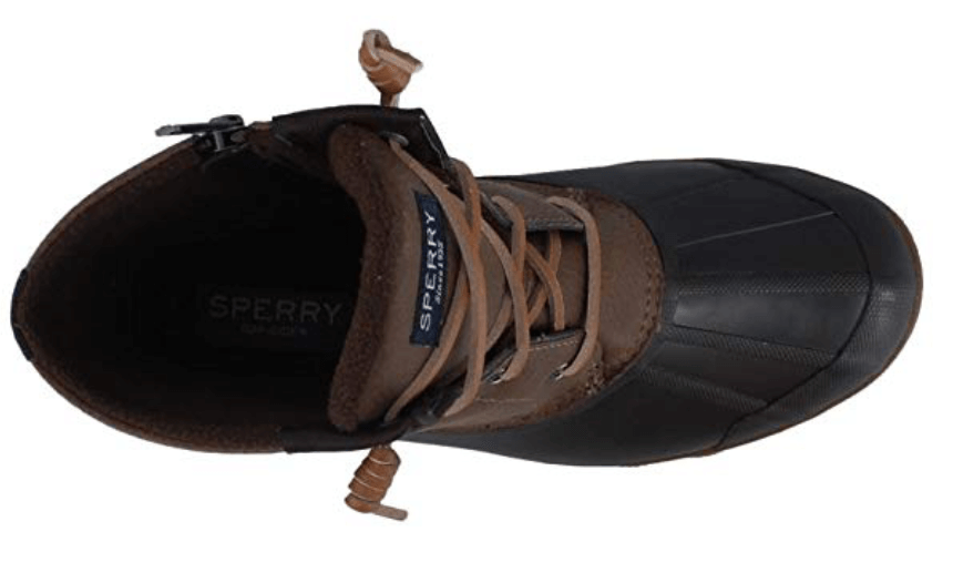 A top view of the comfy insert of the Sperry Womens Syren Gulf Closed Toe Ankle Cold Weather Boots