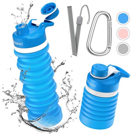 Collapsible Foldable Water Bottle - BPA Free FDA Approved