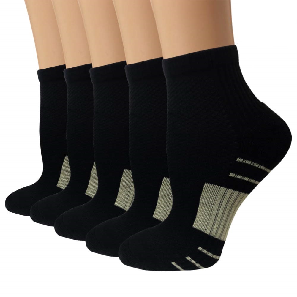 Aoliks Copper Compression Running Socks come in a convenient pack of five!