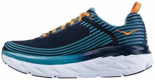 hoka rigid rocker bottom shoe