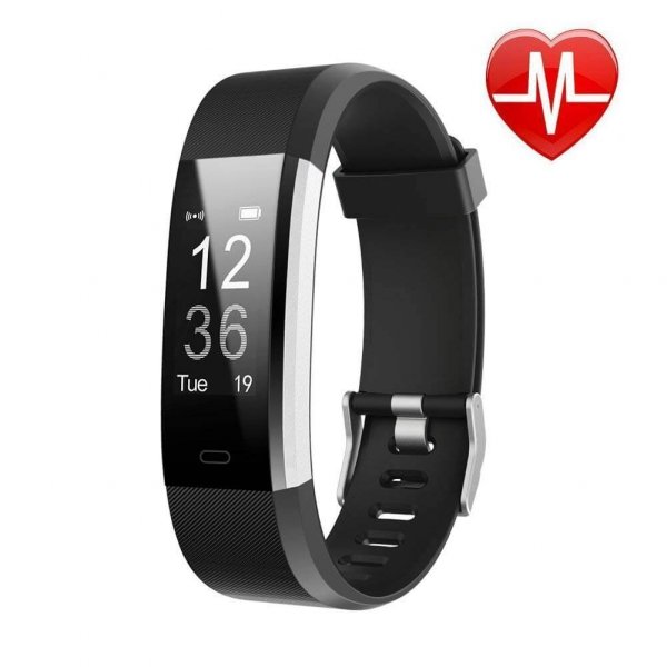 LETSCOM Fitness Tracker black for accurate fitness data