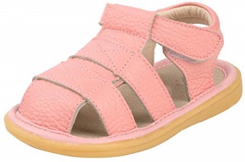 LONSOEN Closed-Toe hard bottom shoes for baby