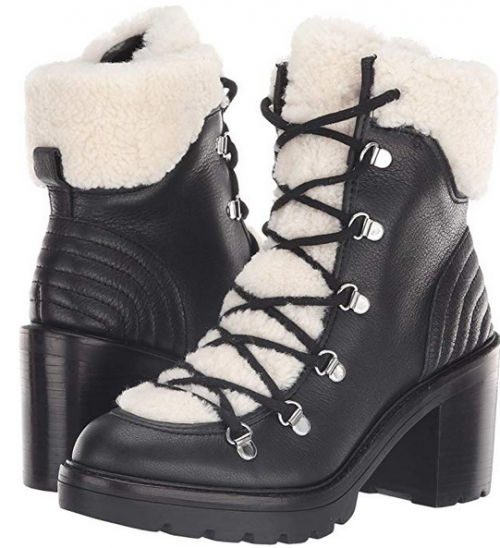 daven genuine shearling lace up boot