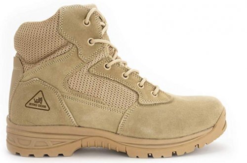 Ryno Gear Tactical light brown & tan boots side view