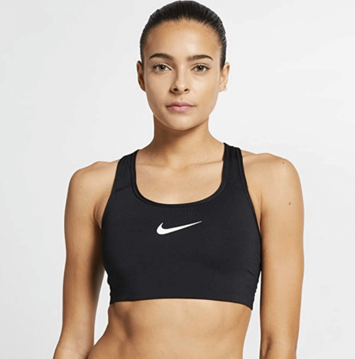 Nike Pro Classic Swoosh Bra on model