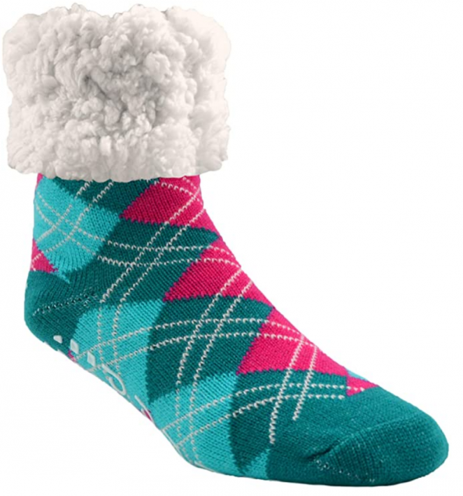 Pudus Cozy Winter Slipper Socks for Women and Men with Non-Slip Grippers