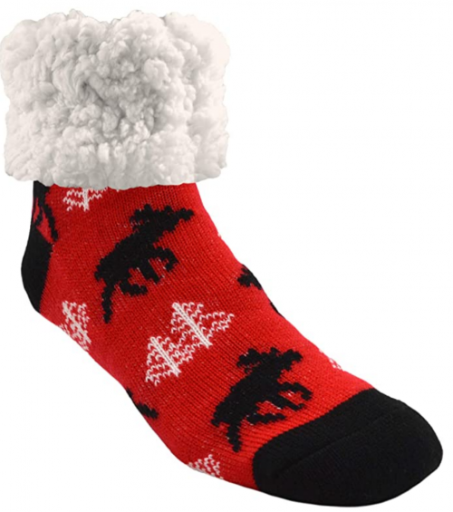 Pudus Cozy Winter Slipper Socks for Women and Men with Non-Slip Grippers