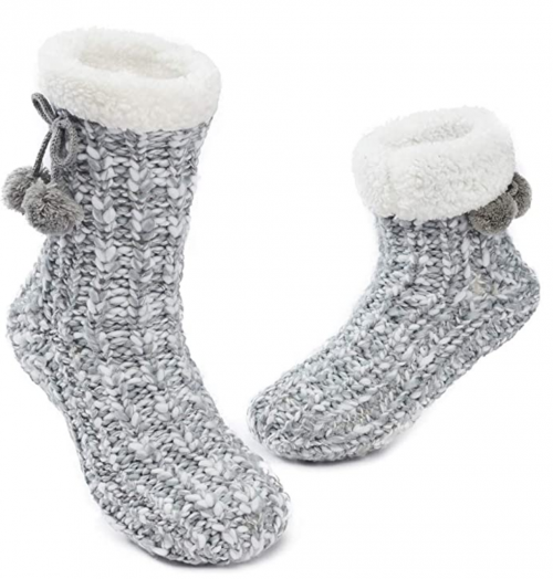 MaaMgic Womens Warm Fuzzy Slipper Socks Winter Girls Cozy Funny Grip Socks 