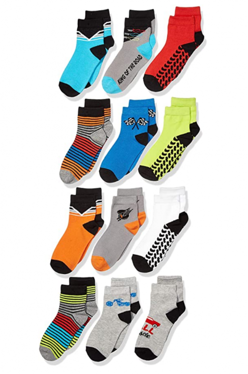 Spotted Zebra Kids Cotton Crew Socks 