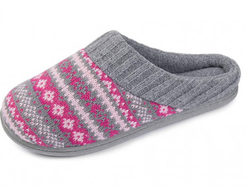 RockDove Women's Fair Isle Sweater Knit Memory Foam Slipper