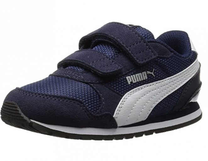 PUMA Kids' St Runner V2 Mesh Sneaker hook and loop fastener