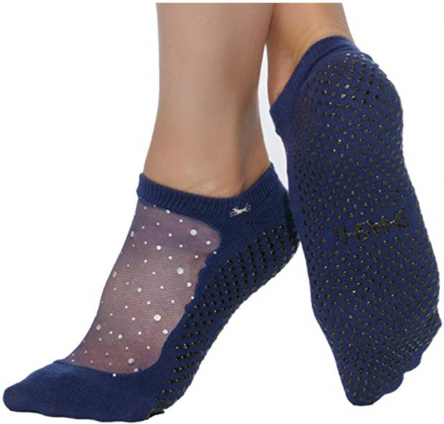 image of Shashi Star Navy yoga socks