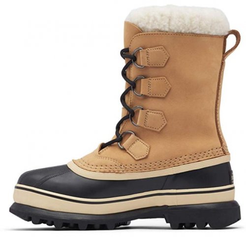 Sorel Caribou light brown & tan boots side view