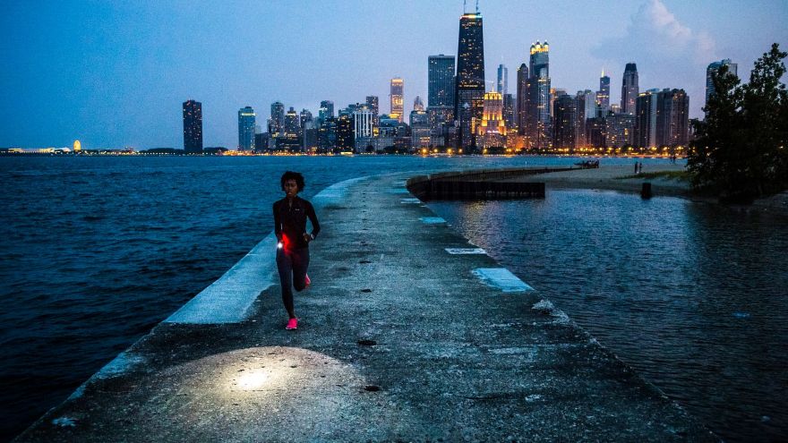 running at night